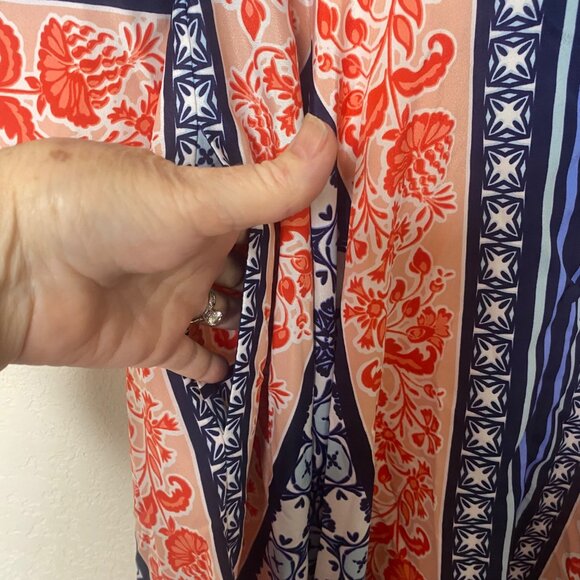 Eliza J Dress Womens Size 10 Bohemian Paisley Print Handkerchief Asymmetrical Co - Picture 6 of 16